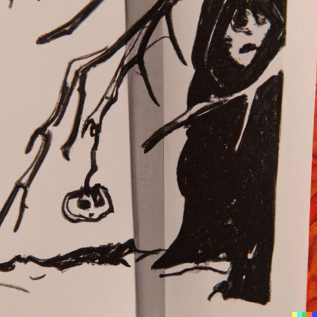 a representation of anxiety, by Tim Burton